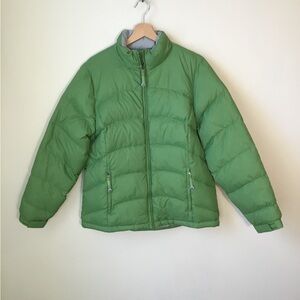 L.L. Bean Green Down Puffer Jacket